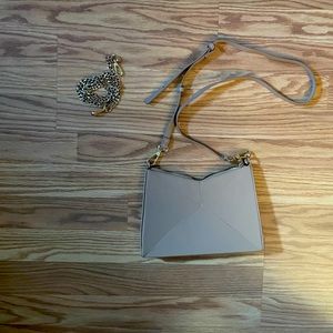 Cute Nude Leather Zara Crossbody Bag